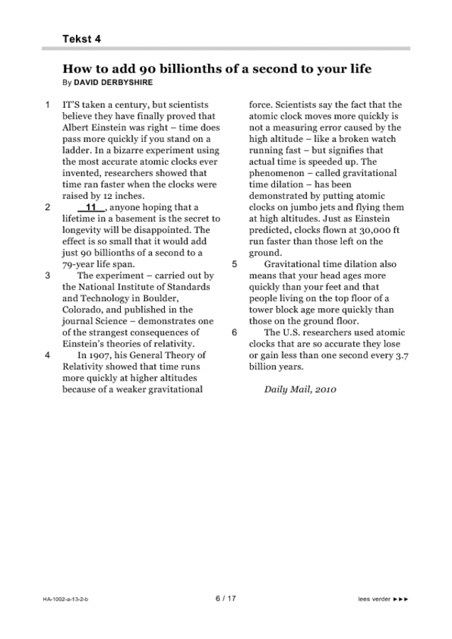Bijlage examen HAVO Engels 2013, tijdvak 2. Pagina 6