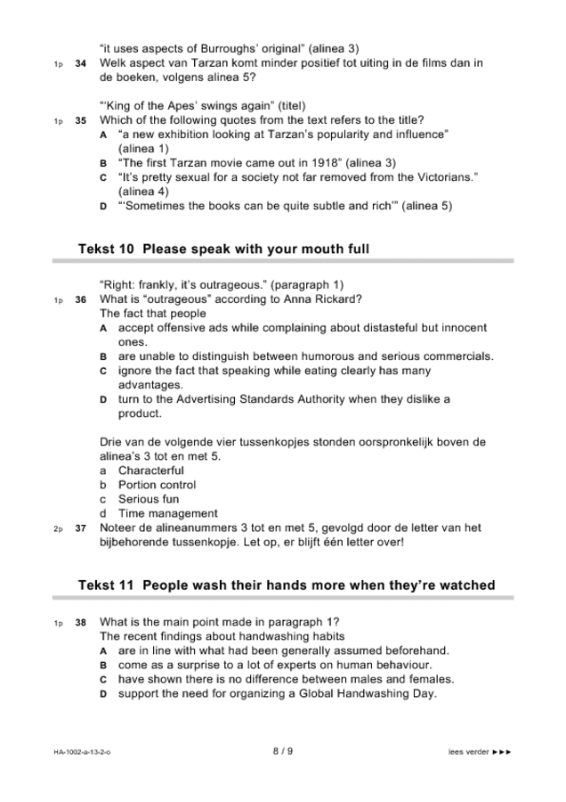 Engels eindexamen HAVO (Opgaven) Eindexamens.NU eindexamen