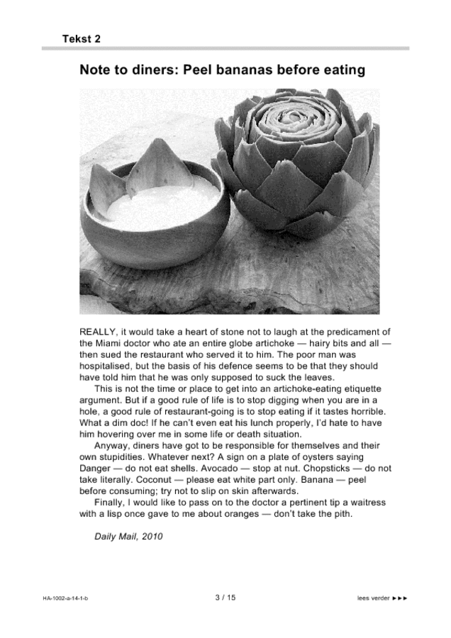 Bijlage examen HAVO Engels 2014, tijdvak 1. Pagina 3