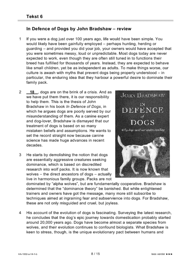 Bijlage examen HAVO Engels 2014, tijdvak 1. Pagina 8