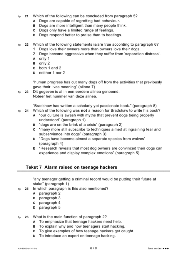 Opgaven examen HAVO Engels 2014, tijdvak 1. Pagina 6