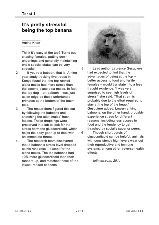 Bijlage examen HAVO Engels 2014, tijdvak 2. Pagina 2