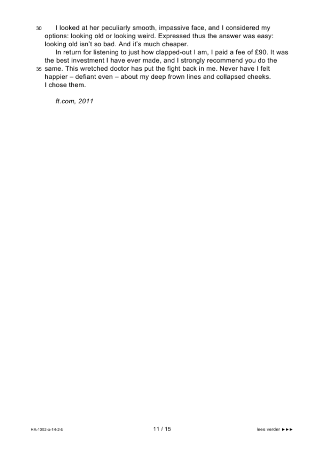 Bijlage examen HAVO Engels 2014, tijdvak 2. Pagina 11