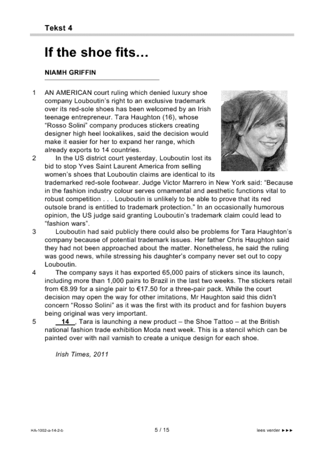 Bijlage examen HAVO Engels 2014, tijdvak 2. Pagina 5