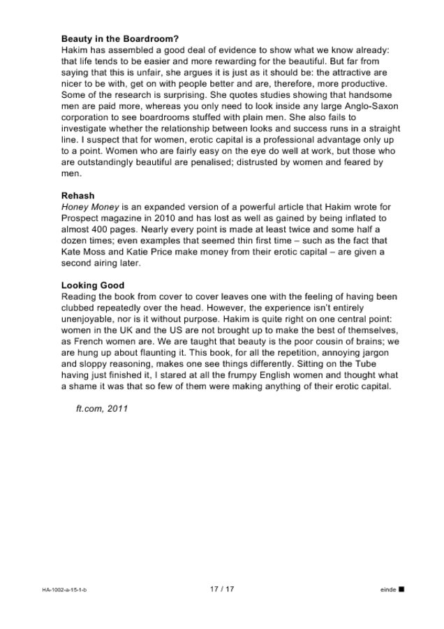 Bijlage examen HAVO Engels 2015, tijdvak 1. Pagina 17
