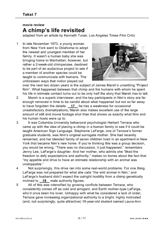 Bijlage examen HAVO Engels 2015, tijdvak 1. Pagina 8