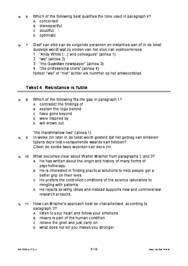 Opgaven examen HAVO Engels 2017, tijdvak 2. Pagina 3