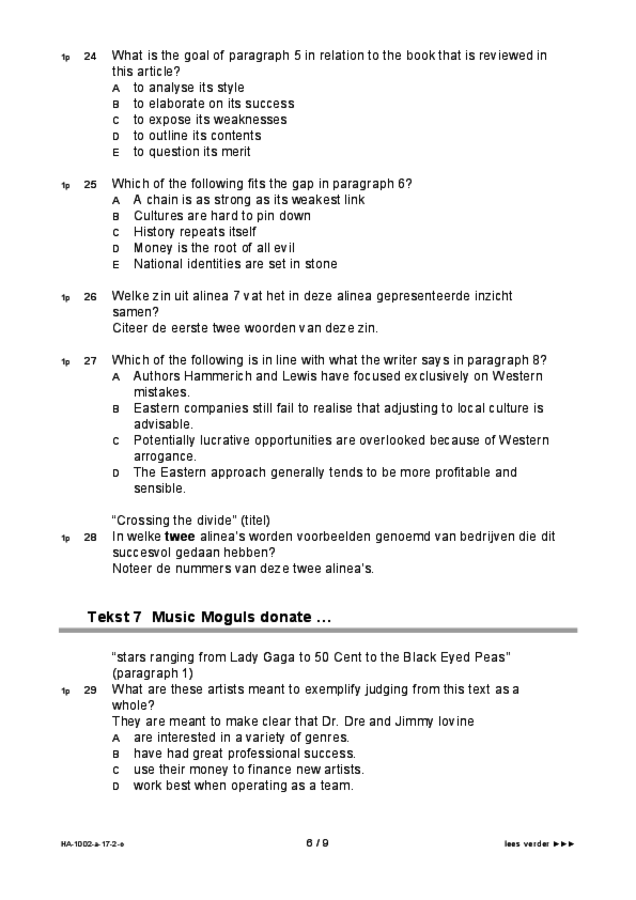 Opgaven examen HAVO Engels 2017, tijdvak 2. Pagina 6