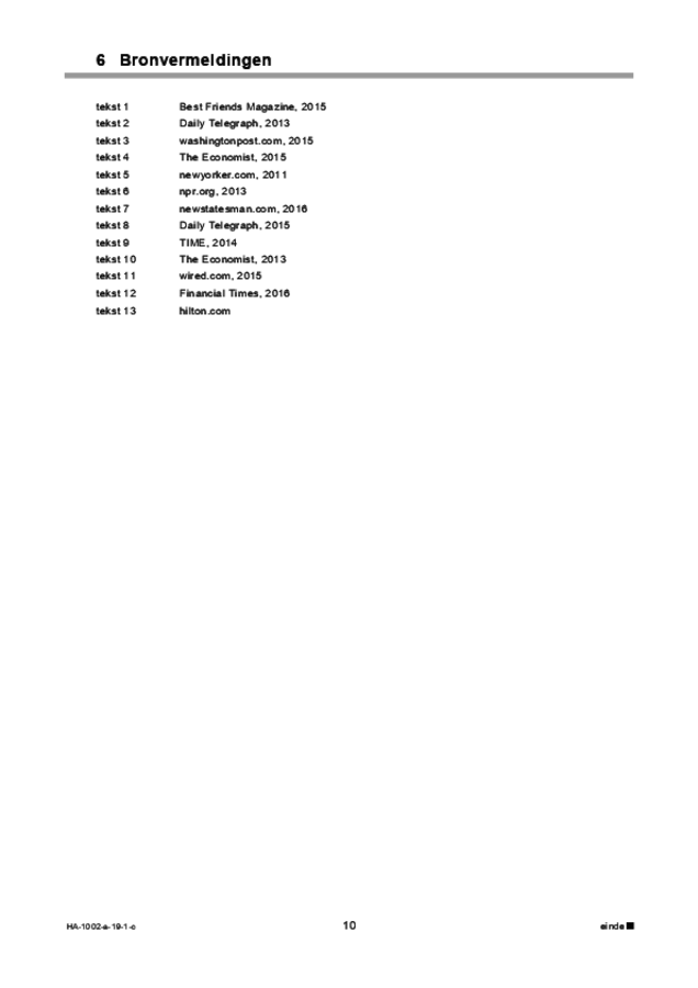 Correctievoorschrift examen HAVO Engels 2019, tijdvak 1. Pagina 10
