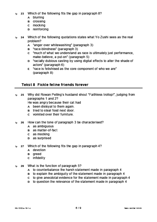 Opgaven examen HAVO Engels 2019, tijdvak 1. Pagina 6
