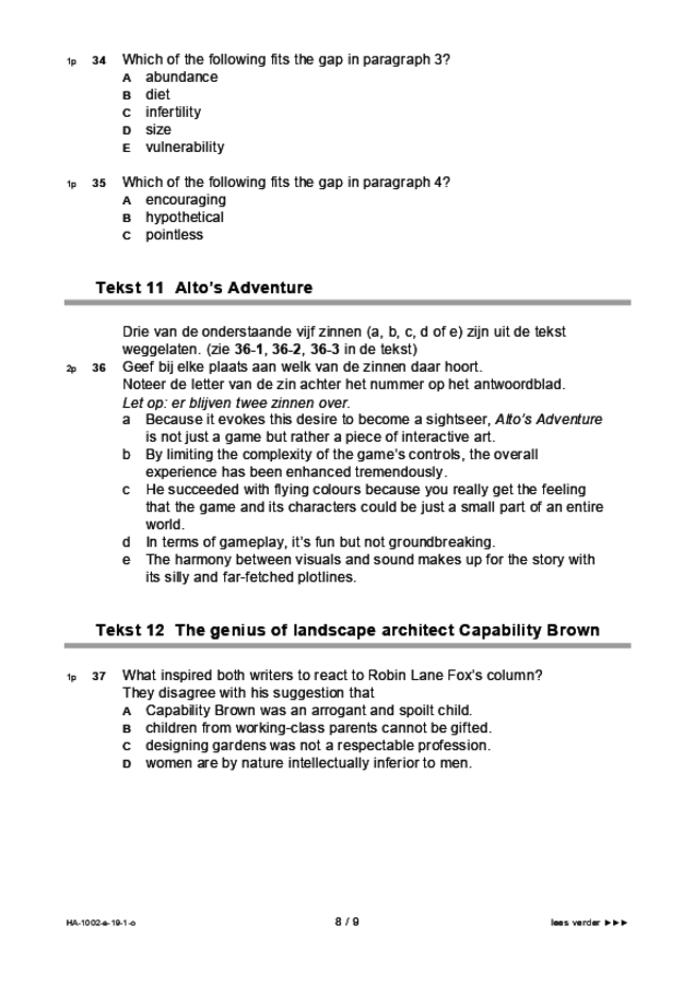 Opgaven examen HAVO Engels 2019, tijdvak 1. Pagina 8