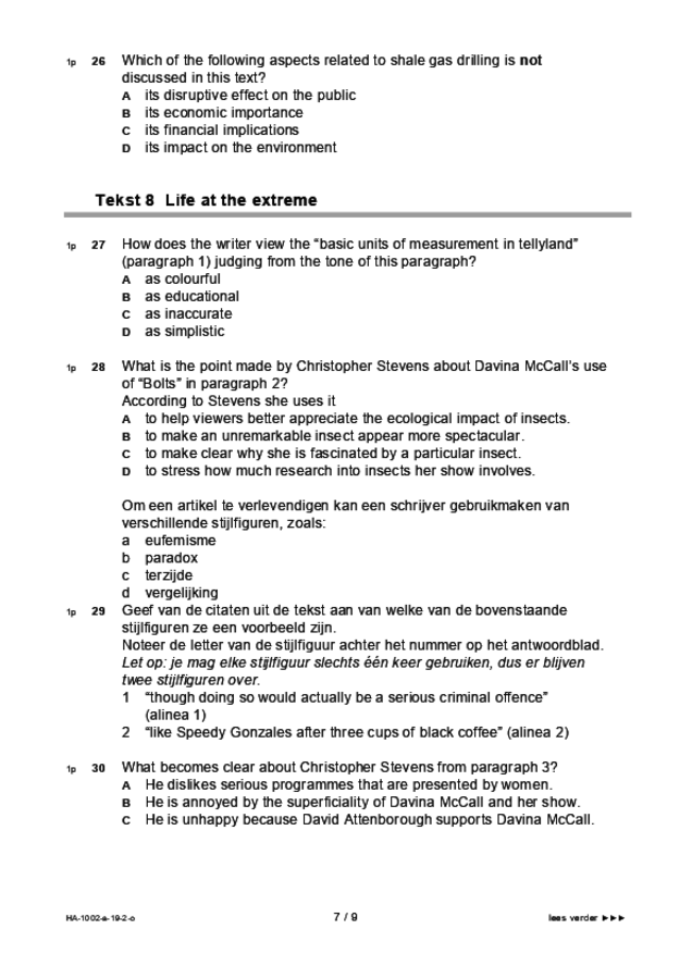 Opgaven examen HAVO Engels 2019, tijdvak 2. Pagina 7