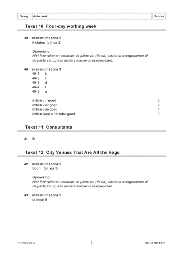 Correctievoorschrift examen HAVO Engels 2022, tijdvak 1. Pagina 9