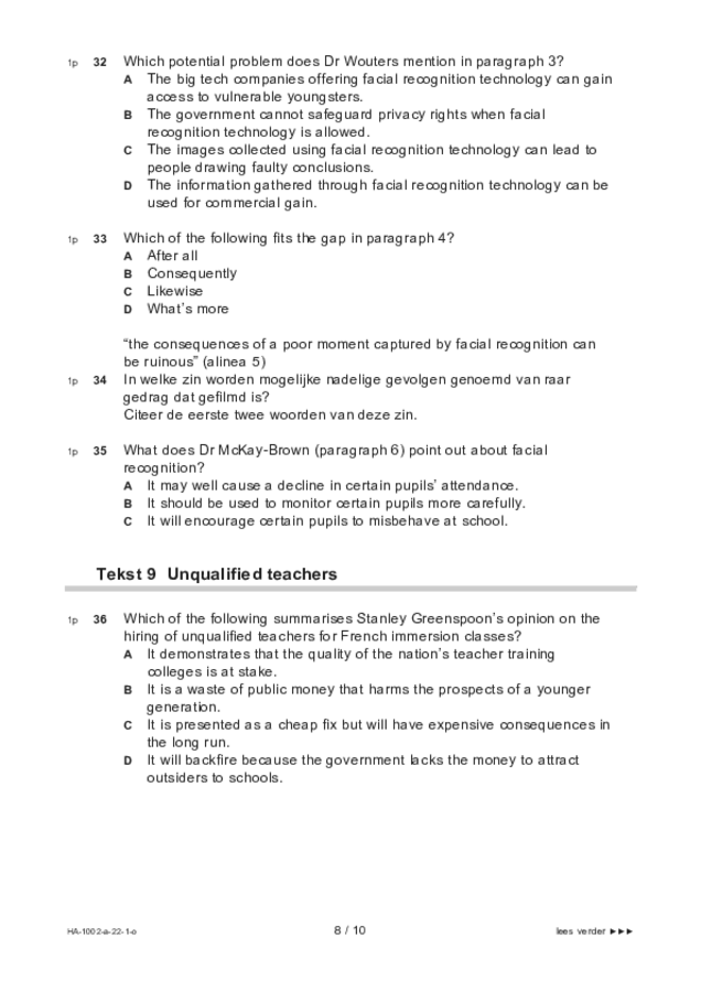 Opgaven examen HAVO Engels 2022, tijdvak 1. Pagina 8
