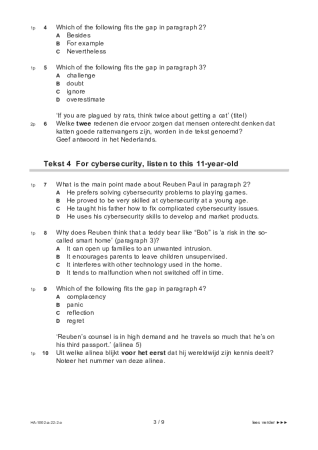 Opgaven examen HAVO Engels 2022, tijdvak 2. Pagina 3
