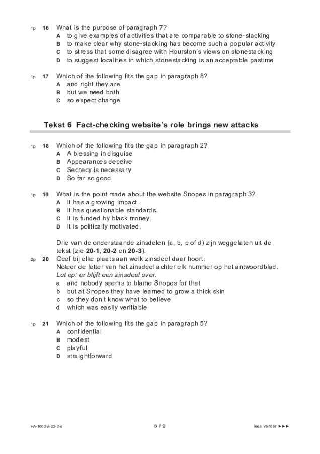 Opgaven examen HAVO Engels 2022, tijdvak 2. Pagina 5