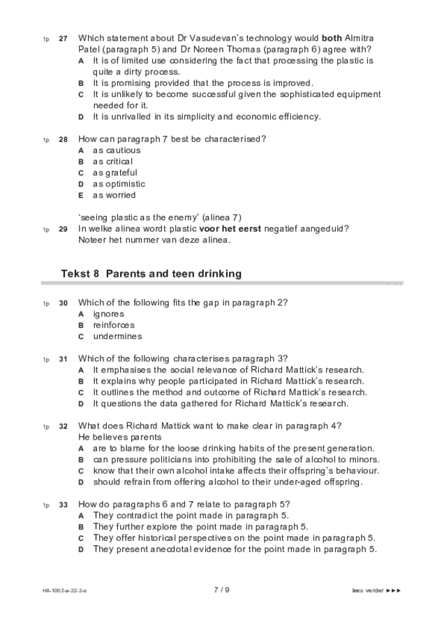 Opgaven examen HAVO Engels 2022, tijdvak 2. Pagina 7