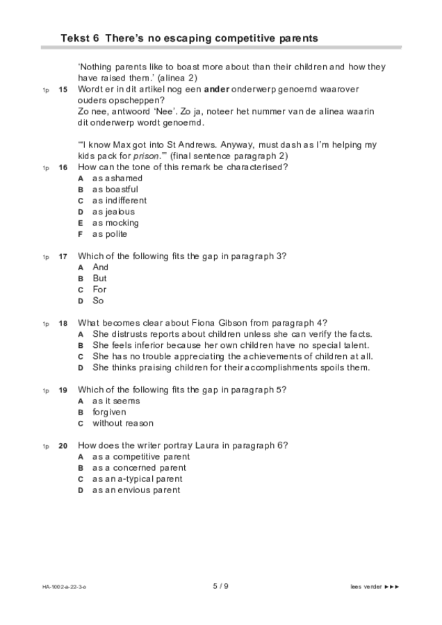 Opgaven examen HAVO Engels 2022, tijdvak 3. Pagina 5