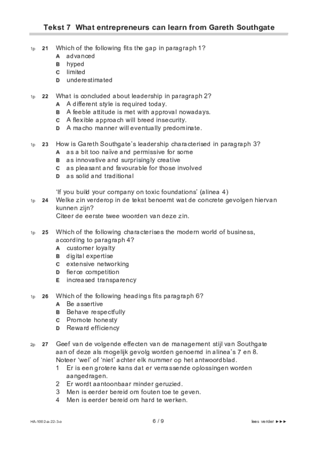 Opgaven examen HAVO Engels 2022, tijdvak 3. Pagina 6