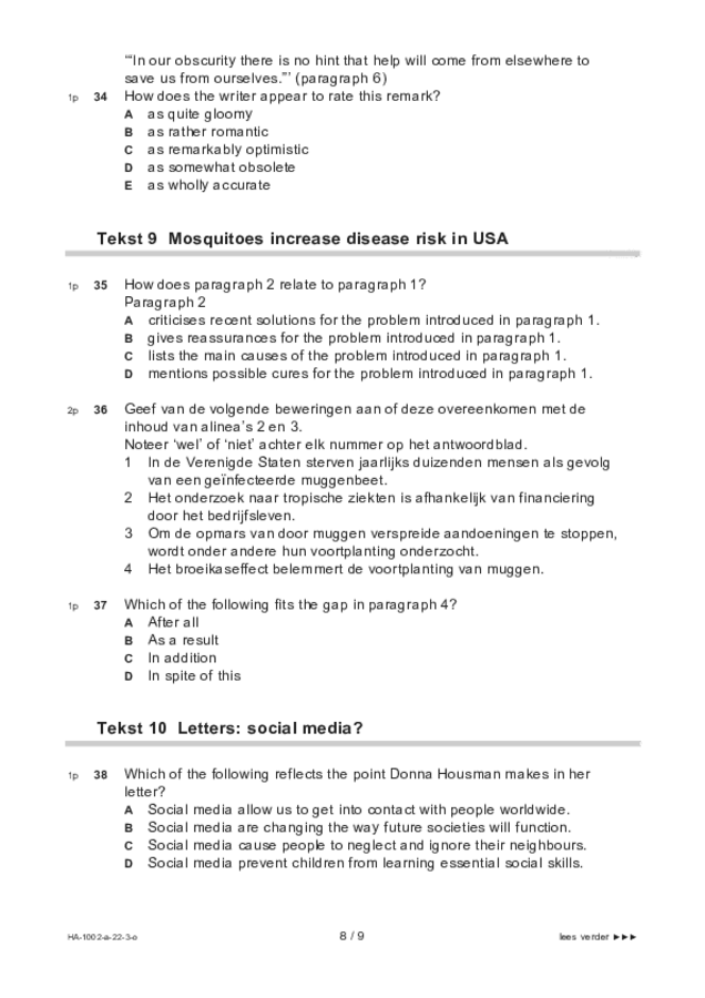 Opgaven examen HAVO Engels 2022, tijdvak 3. Pagina 8