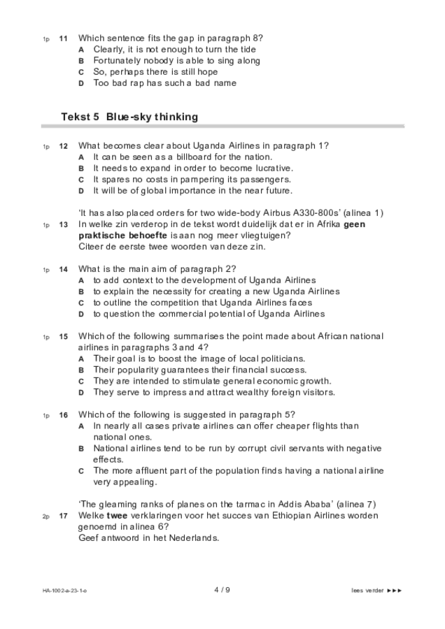 Opgaven examen HAVO Engels 2023, tijdvak 1. Pagina 4