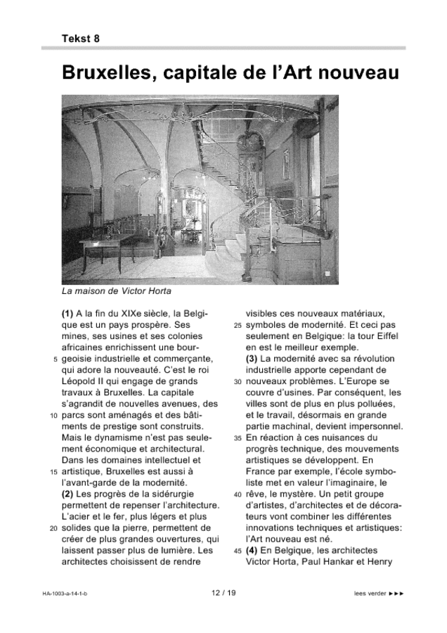 Bijlage examen HAVO Frans 2014, tijdvak 1. Pagina 12