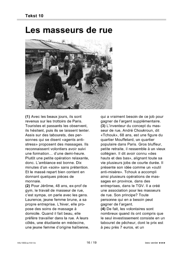 Bijlage examen HAVO Frans 2014, tijdvak 1. Pagina 16