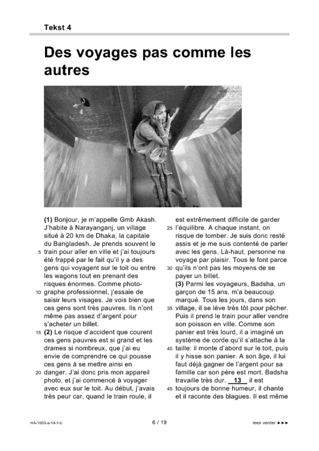 Bijlage examen HAVO Frans 2014, tijdvak 1. Pagina 6