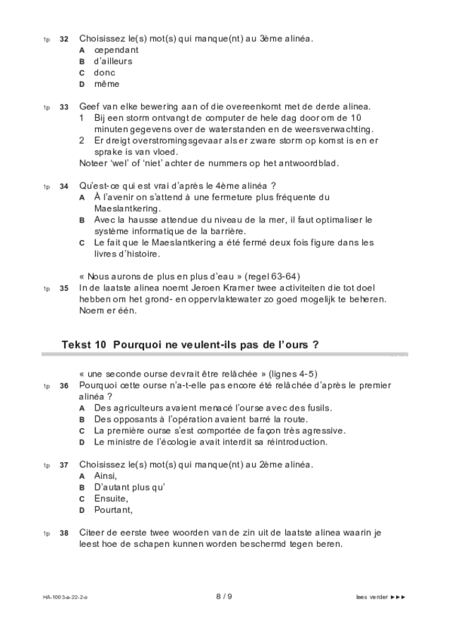 Opgaven examen HAVO Frans 2022, tijdvak 2. Pagina 8