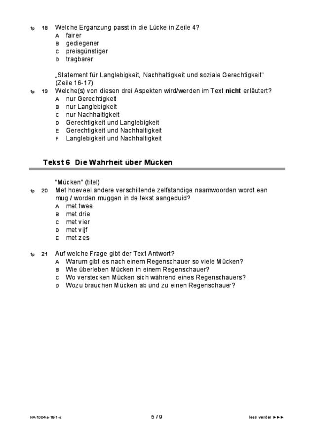 Opgaven examen HAVO Duits 2018, tijdvak 1. Pagina 5