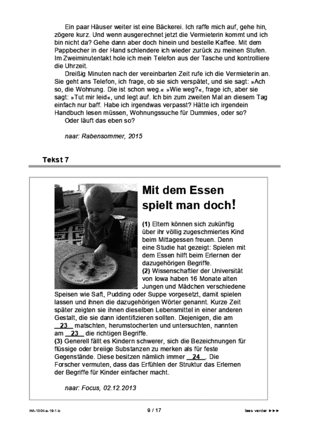 Bijlage examen HAVO Duits 2019, tijdvak 1. Pagina 9
