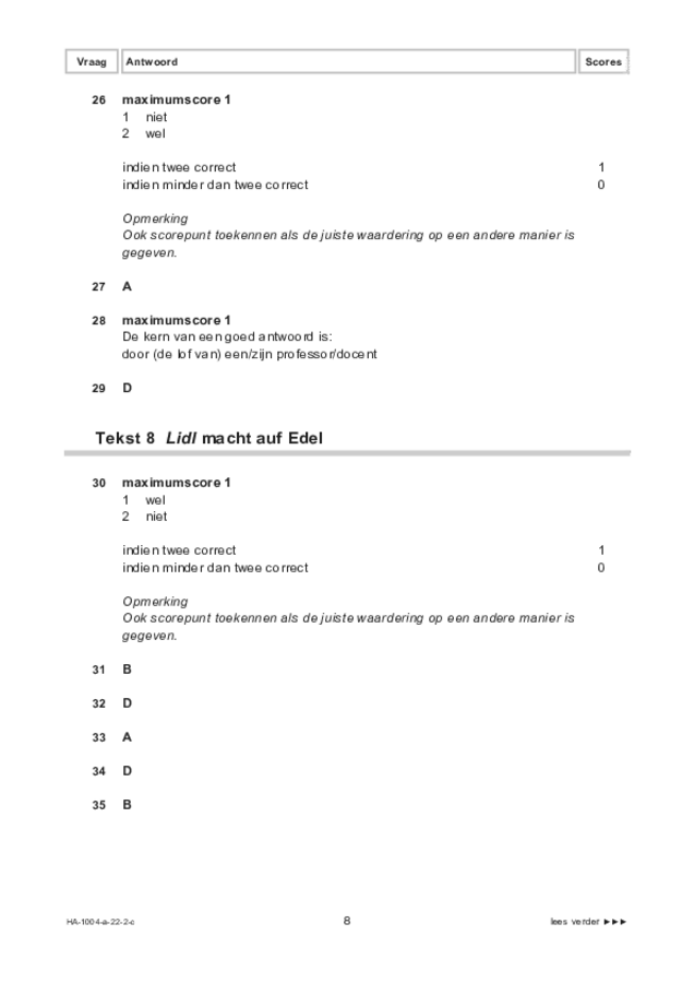 Correctievoorschrift examen HAVO Duits 2022, tijdvak 2. Pagina 8