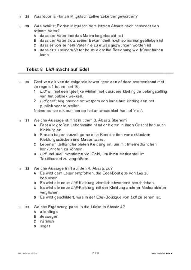 Opgaven examen HAVO Duits 2022, tijdvak 2. Pagina 7