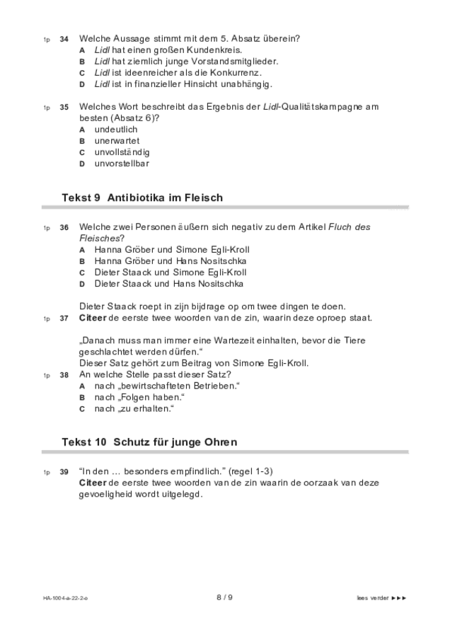 Opgaven examen HAVO Duits 2022, tijdvak 2. Pagina 8
