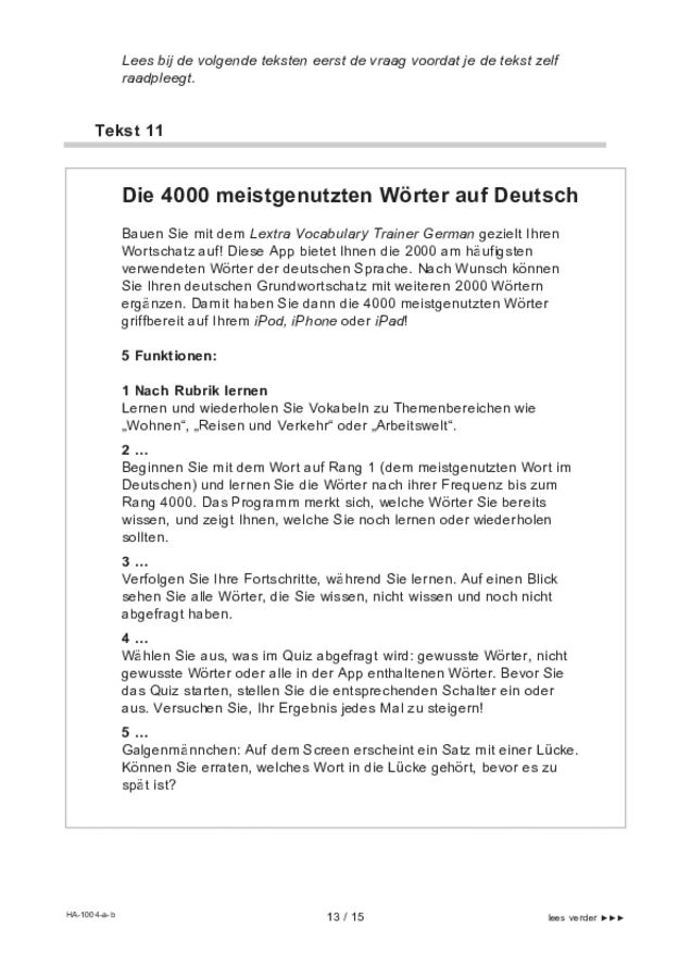 Bijlage examen HAVO Duits 2022, tijdvak 3. Pagina 13
