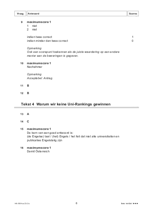 Correctievoorschrift examen HAVO Duits 2023, tijdvak 2. Pagina 6