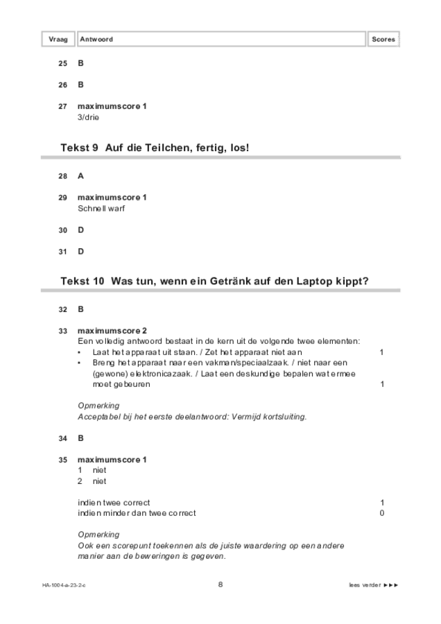 Correctievoorschrift examen HAVO Duits 2023, tijdvak 2. Pagina 8