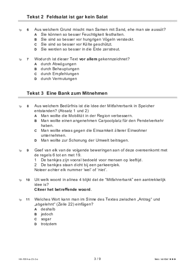 Opgaven examen HAVO Duits 2023, tijdvak 2. Pagina 3