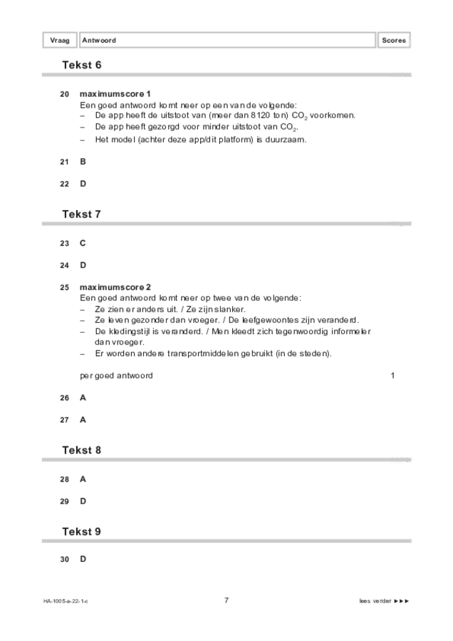 Correctievoorschrift examen HAVO Spaans 2022, tijdvak 1. Pagina 7