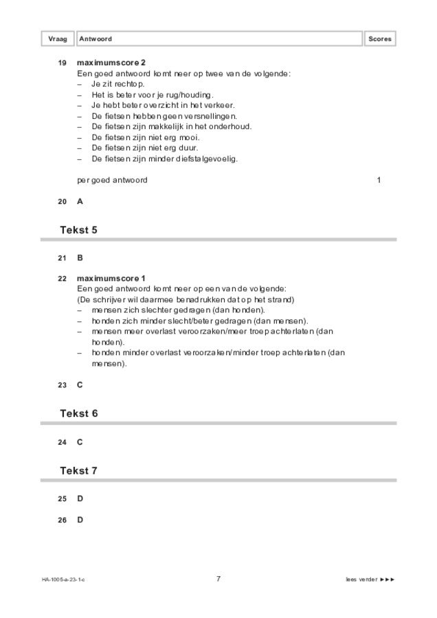 Correctievoorschrift examen HAVO Spaans 2023, tijdvak 1. Pagina 7