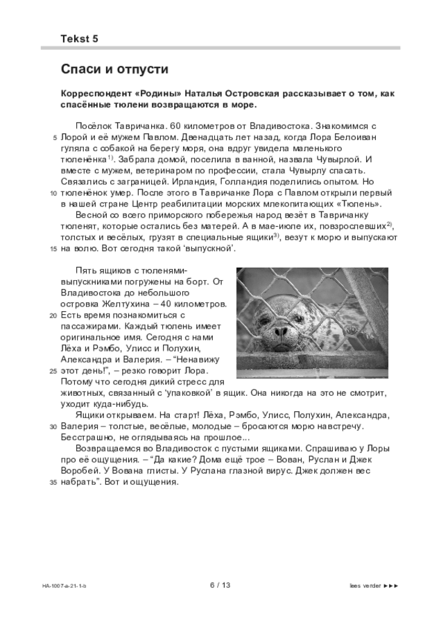 Bijlage examen HAVO Russisch 2021, tijdvak 1. Pagina 6