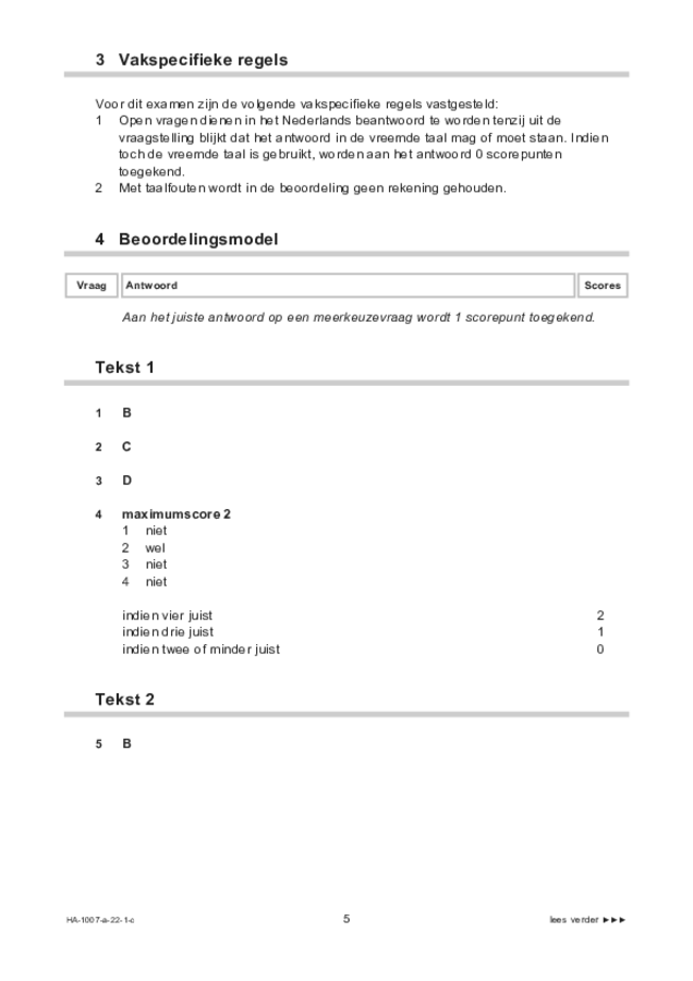 Correctievoorschrift examen HAVO Russisch 2022, tijdvak 1. Pagina 5