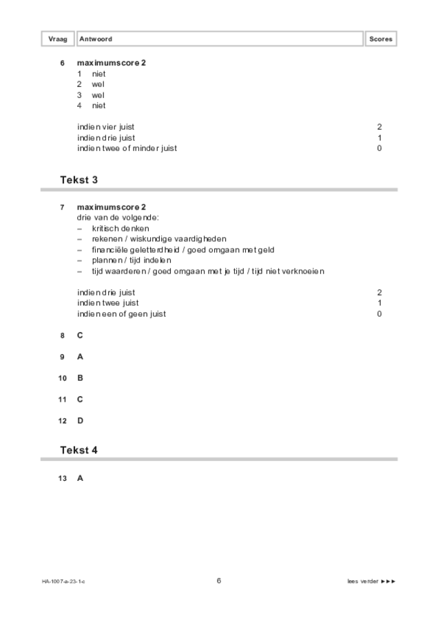 Correctievoorschrift examen HAVO Russisch 2023, tijdvak 1. Pagina 6