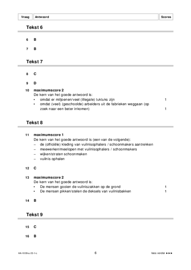 Correctievoorschrift examen HAVO Arabisch 2023, tijdvak 1. Pagina 6