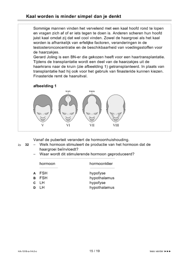 Opgaven examen HAVO biologie 2014, tijdvak 2. Pagina 15