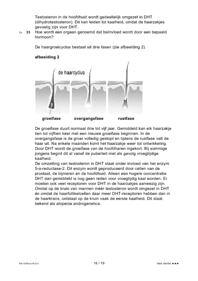 Opgaven examen HAVO biologie 2014, tijdvak 2. Pagina 16