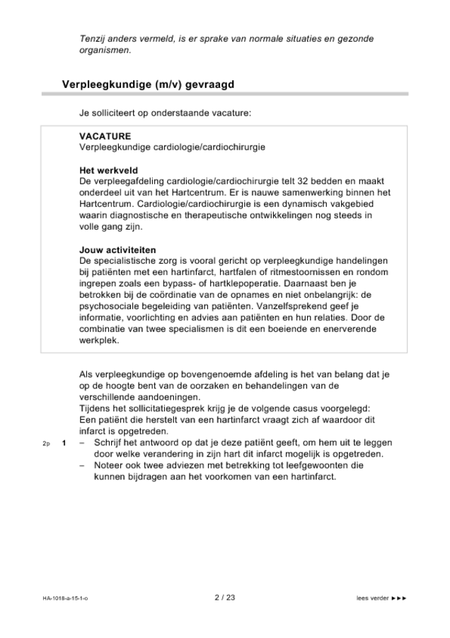 Opgaven examen HAVO biologie 2015, tijdvak 1. Pagina 2