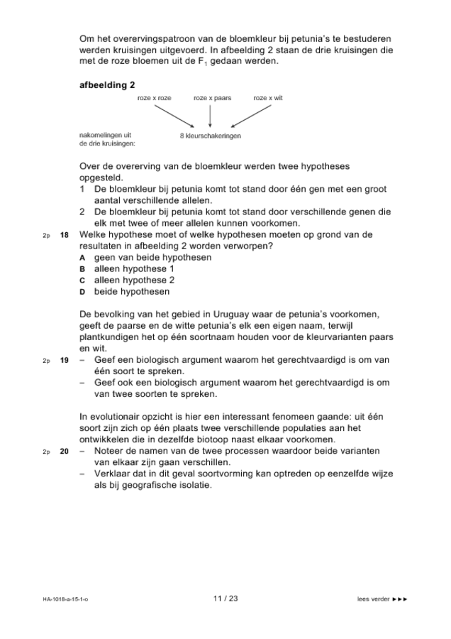 Opgaven examen HAVO biologie 2015, tijdvak 1. Pagina 11