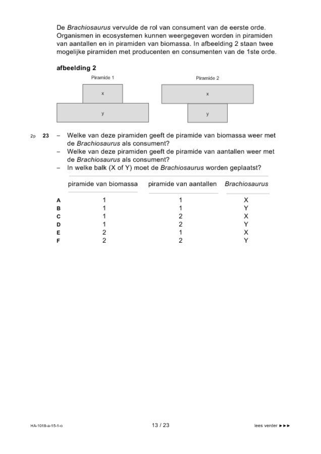 Opgaven examen HAVO biologie 2015, tijdvak 1. Pagina 13