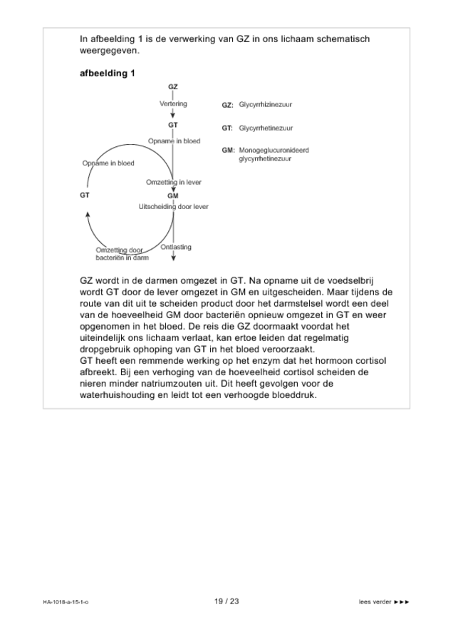 Opgaven examen HAVO biologie 2015, tijdvak 1. Pagina 19